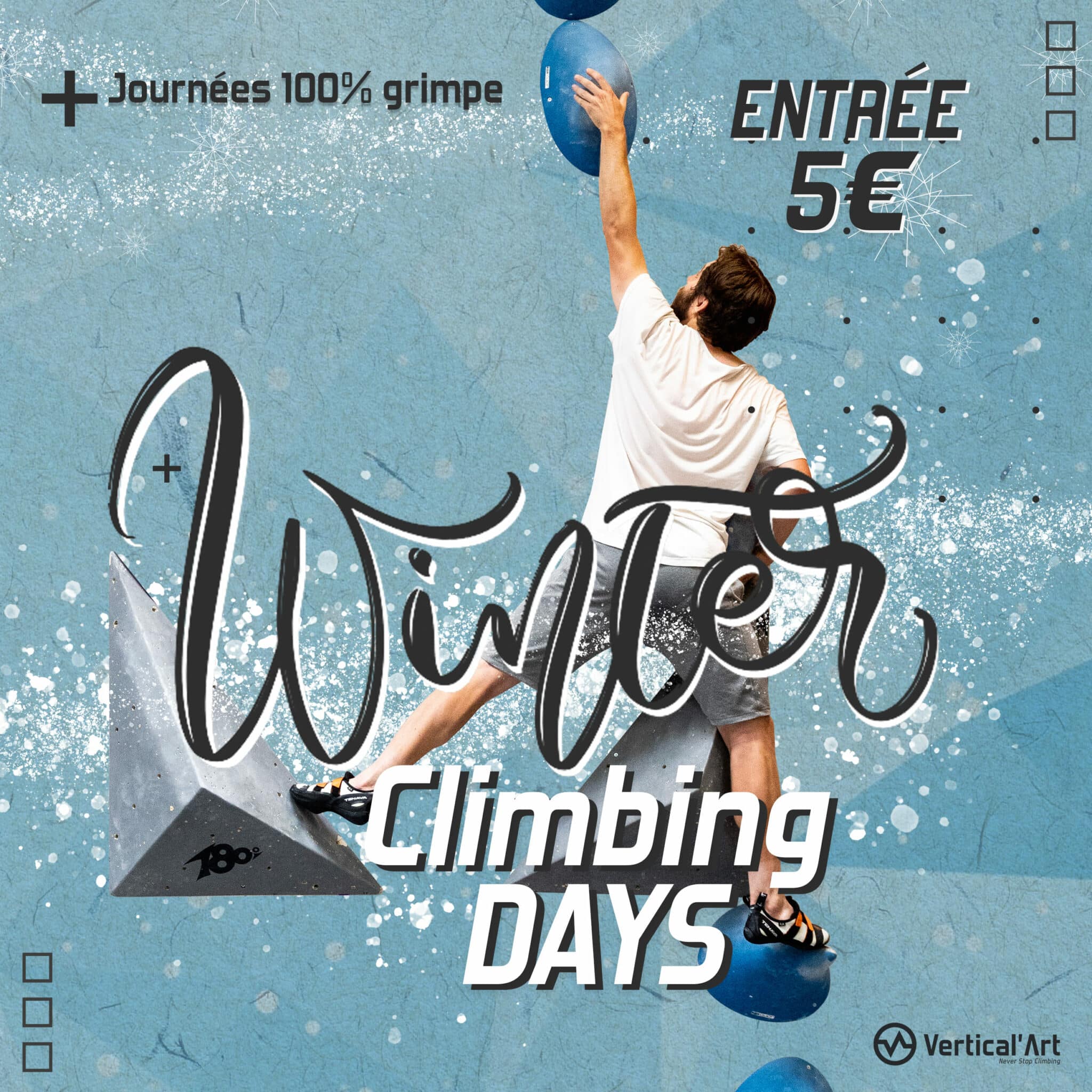 Winter Climbing Days à Vertical’Art Dijon, escalade à 5€ pour tous en mars