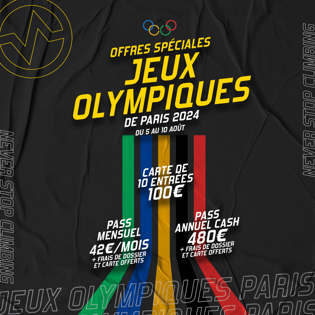 Offres spéciales Jeux Olympiques à Vertical'Art Dijon du 5 au 10 août