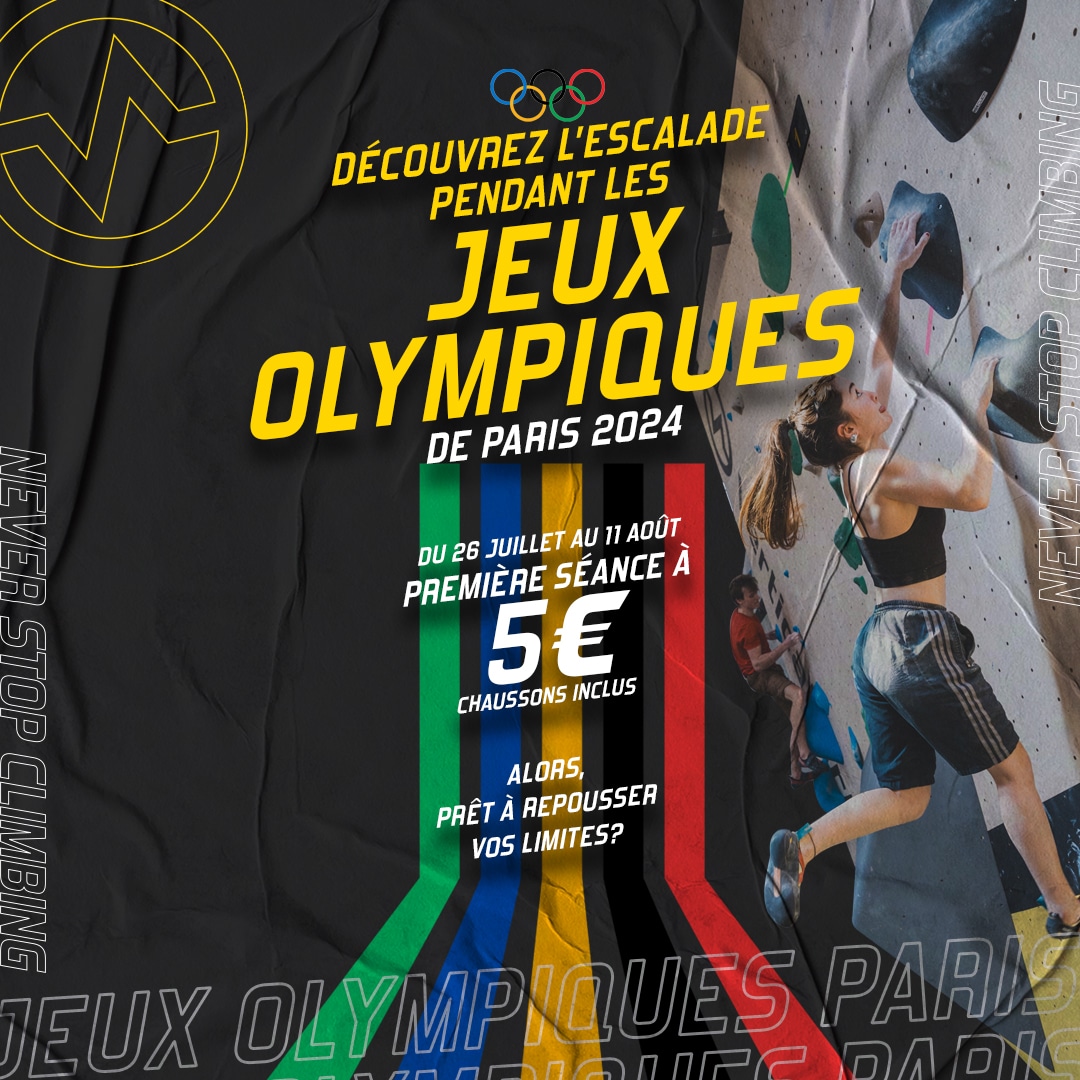Jeux Olympiques - Offre spéciale 1ère visite : Découvrez l'escalade pour 5€ à Vertical'Art Dijon