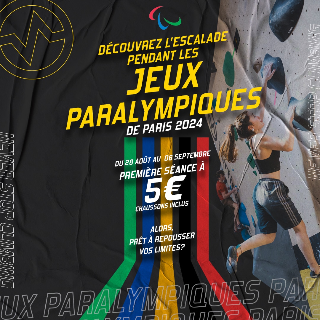 Jeux Paralympiques - Offre spéciale 1ère visite : Découvrez l'escalade pour 5€ à Vertical'Art Dijon